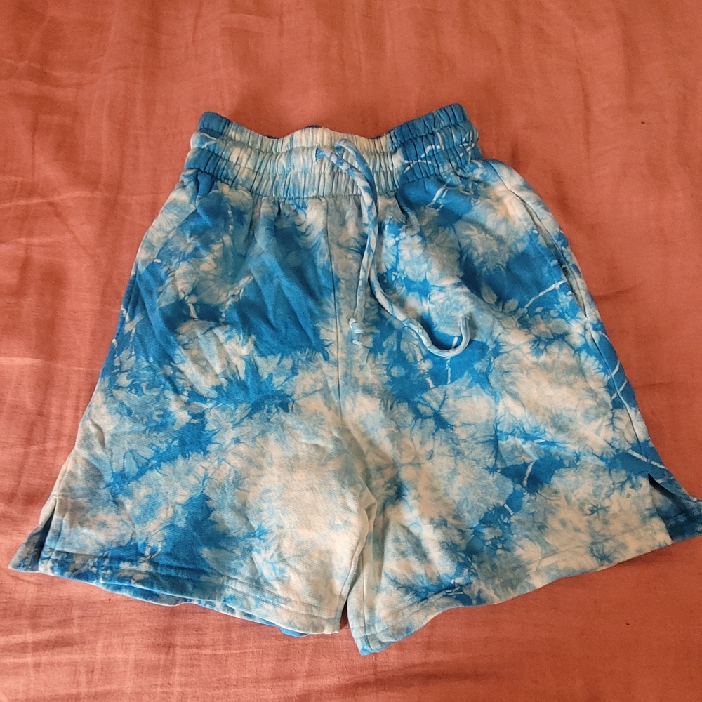 Frankies Bikinis Blue Tie-Dye Womens Short